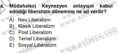 Sosyal Politika 1 Dersi 2012 - 2013 Yılı (Final) Dönem Sonu Sınav Soruları 4. Soru