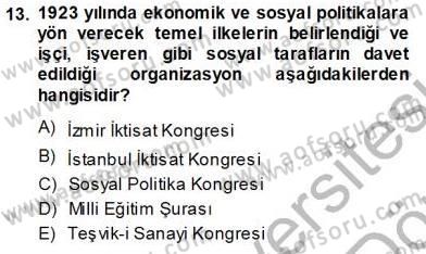Sosyal Politika 1 Dersi 2013 - 2014 Yılı (Vize) Ara Sınav Soruları 13. Soru