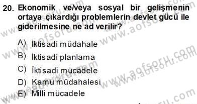 Sosyal Politika 1 Dersi Ara Sınavı Deneme Sınav Soruları 20. Soru