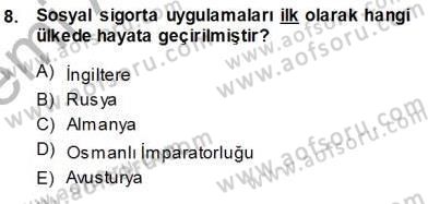 Sosyal Politika 1 Dersi Ara Sınavı Deneme Sınav Soruları 8. Soru