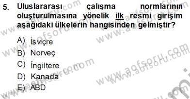 Sosyal Politika 1 Dersi 2013 - 2014 Yılı (Final) Dönem Sonu Sınav Soruları 5. Soru