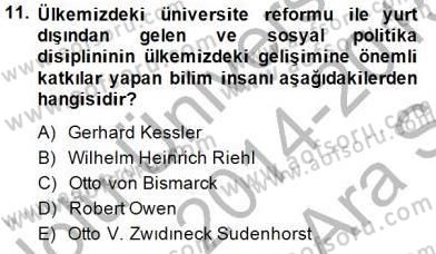 Sosyal Politika 1 Dersi Ara Sınavı Deneme Sınav Soruları 11. Soru
