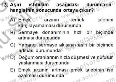 Sosyal Politika 1 Dersi 2014 - 2015 Yılı (Final) Dönem Sonu Sınav Soruları 13. Soru