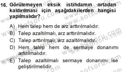 Sosyal Politika 1 Dersi 2014 - 2015 Yılı (Final) Dönem Sonu Sınav Soruları 16. Soru