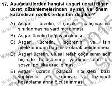 Sosyal Politika 1 Dersi 2014 - 2015 Yılı (Final) Dönem Sonu Sınav Soruları 17. Soru