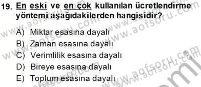 Sosyal Politika 1 Dersi 2014 - 2015 Yılı (Final) Dönem Sonu Sınav Soruları 19. Soru