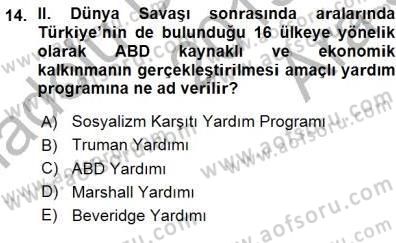Sosyal Politika 1 Dersi Ara Sınavı Deneme Sınav Soruları 14. Soru
