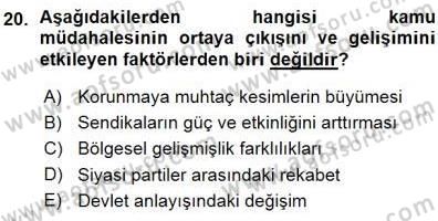 Sosyal Politika 1 Dersi Ara Sınavı Deneme Sınav Soruları 20. Soru