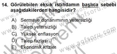 Sosyal Politika 1 Dersi 2015 - 2016 Yılı (Final) Dönem Sonu Sınav Soruları 14. Soru