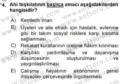Sosyal Politika 1 Dersi 2015 - 2016 Yılı (Final) Dönem Sonu Sınav Soruları 4. Soru
