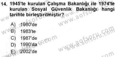 Sosyal Politika 1 Dersi Ara Sınavı Deneme Sınav Soruları 14. Soru