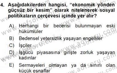 Sosyal Politika 1 Dersi Ara Sınavı Deneme Sınav Soruları 4. Soru
