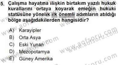 Sosyal Politika 1 Dersi 2016 - 2017 Yılı (Vize) Ara Sınav Soruları 5. Soru