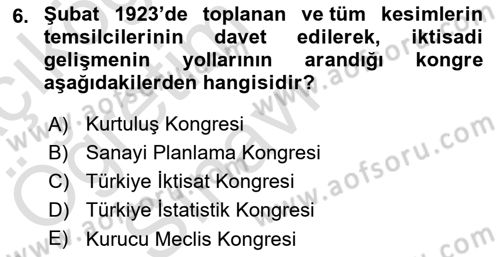 Sosyal Politika 1 Dersi 2021 - 2022 Yılı Yaz Okulu Sınav Soruları 6. Soru