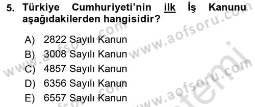 Sosyal Politika 1 Dersi 2022 - 2023 Yılı Yaz Okulu Sınav Soruları 5. Soru