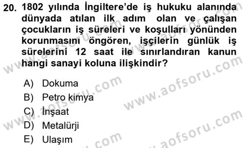Sosyal Politika 1 Dersi 2024 - 2025 Yılı Yaz Okulu Sınav Soruları 20. Soru