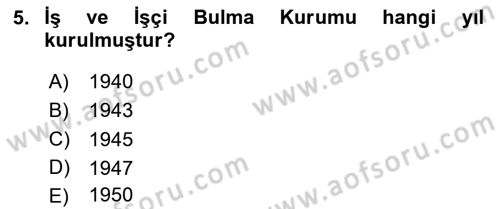 Sosyal Politika 1 Dersi 2024 - 2025 Yılı Yaz Okulu Sınav Soruları 5. Soru