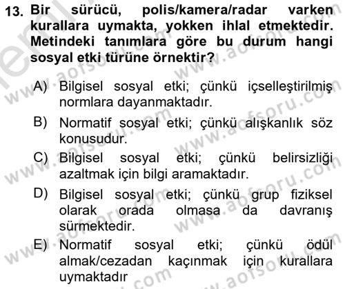 Sosyal Politika 1 Dersi 2025 - 2026 Yılı (Vize) Ara Sınav Soruları 13. Soru