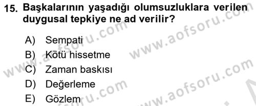 Sosyal Politika 1 Dersi 2025 - 2026 Yılı (Final) Dönem Sonu Sınav Soruları 15. Soru