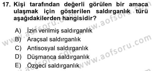 Sosyal Politika 1 Dersi 2025 - 2026 Yılı (Final) Dönem Sonu Sınav Soruları 17. Soru