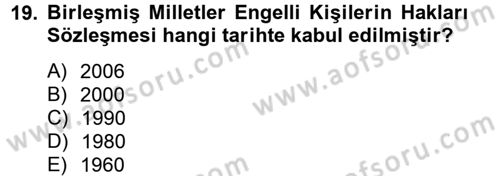 Sosyal Politika 2 Dersi 2012 - 2013 Yılı (Vize) Ara Sınav Soruları 19. Soru