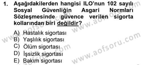 Sosyal Politika 2 Dersi 2012 - 2013 Yılı (Final) Dönem Sonu Sınav Soruları 1. Soru