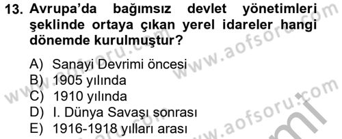 Sosyal Politika 2 Dersi 2012 - 2013 Yılı (Final) Dönem Sonu Sınav Soruları 13. Soru