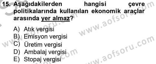 Sosyal Politika 2 Dersi 2012 - 2013 Yılı (Final) Dönem Sonu Sınav Soruları 15. Soru