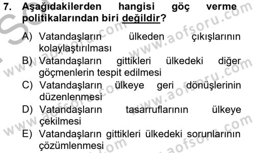 Sosyal Politika 2 Dersi 2012 - 2013 Yılı (Final) Dönem Sonu Sınav Soruları 7. Soru