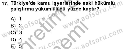 Sosyal Politika 2 Dersi 2013 - 2014 Yılı (Vize) Ara Sınav Soruları 17. Soru