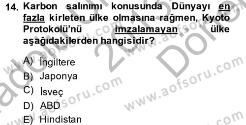 Sosyal Politika 2 Dersi 2013 - 2014 Yılı (Final) Dönem Sonu Sınav Soruları 14. Soru