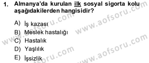 Sosyal Politika 2 Dersi 2014 - 2015 Yılı (Vize) Ara Sınav Soruları 1. Soru