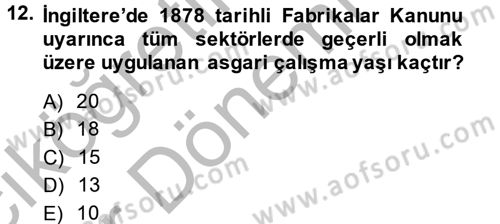 Sosyal Politika 2 Dersi 2014 - 2015 Yılı (Vize) Ara Sınav Soruları 12. Soru