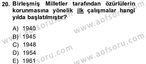 Sosyal Politika 2 Dersi 2014 - 2015 Yılı (Vize) Ara Sınav Soruları 20. Soru