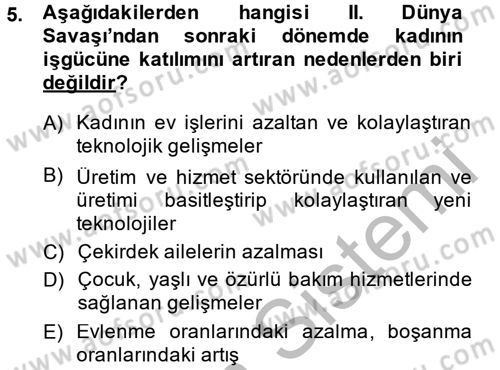 Sosyal Politika 2 Dersi 2014 - 2015 Yılı (Final) Dönem Sonu Sınav Soruları 5. Soru