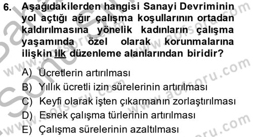 Sosyal Politika 2 Dersi 2014 - 2015 Yılı (Final) Dönem Sonu Sınav Soruları 6. Soru