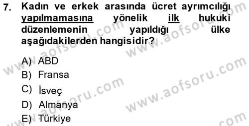 Sosyal Politika 2 Dersi 2014 - 2015 Yılı (Final) Dönem Sonu Sınav Soruları 7. Soru