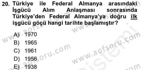Sosyal Politika 2 Dersi 2015 - 2016 Yılı (Vize) Ara Sınav Soruları 20. Soru