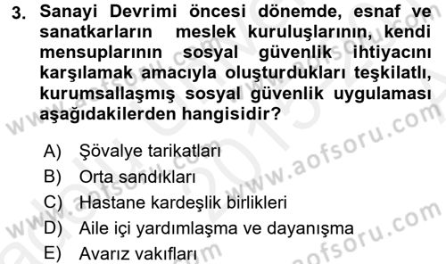 Sosyal Politika 2 Dersi 2015 - 2016 Yılı (Vize) Ara Sınav Soruları 3. Soru