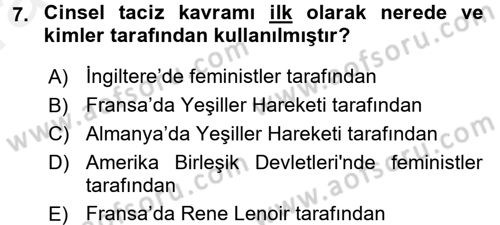 Sosyal Politika 2 Dersi 2015 - 2016 Yılı (Vize) Ara Sınav Soruları 7. Soru