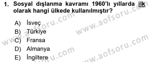 Sosyal Politika 2 Dersi 2015 - 2016 Yılı (Final) Dönem Sonu Sınav Soruları 1. Soru