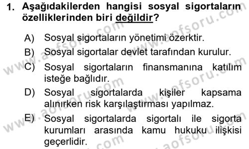 Sosyal Politika 2 Dersi 2016 - 2017 Yılı (Final) Dönem Sonu Sınav Soruları 1. Soru