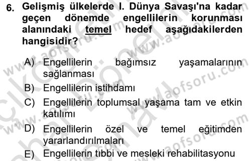 Sosyal Politika 2 Dersi 2016 - 2017 Yılı (Final) Dönem Sonu Sınav Soruları 6. Soru