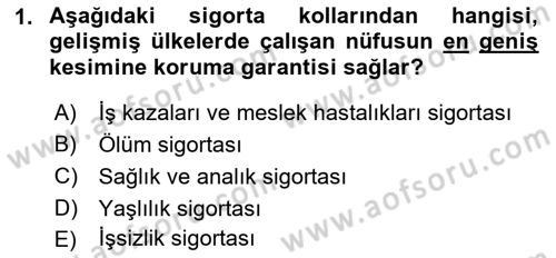 Sosyal Politika 2 Dersi 2018 - 2019 Yılı (Vize) Ara Sınav Soruları 1. Soru