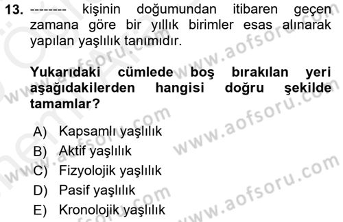 Sosyal Politika 2 Dersi 2018 - 2019 Yılı (Vize) Ara Sınav Soruları 13. Soru