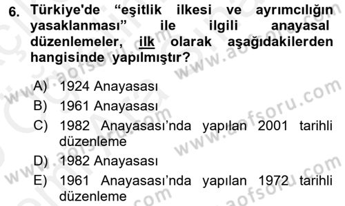 Sosyal Politika 2 Dersi 2018 - 2019 Yılı (Vize) Ara Sınav Soruları 6. Soru