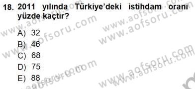 Çalışma Ekonomisi 1 Dersi Ara Sınavı Deneme Sınav Soruları 18. Soru