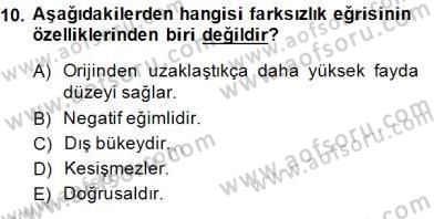 Çalışma Ekonomisi 1 Dersi 2014 - 2015 Yılı (Vize) Ara Sınav Soruları 10. Soru