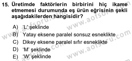 Çalışma Ekonomisi 1 Dersi 2021 - 2022 Yılı (Vize) Ara Sınav Soruları 15. Soru