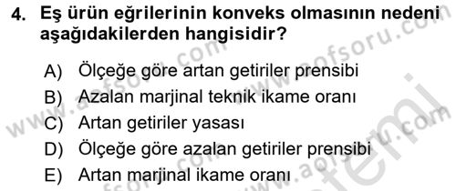 Çalışma Ekonomisi 1 Dersi 2021 - 2022 Yılı (Final) Dönem Sonu Sınav Soruları 4. Soru